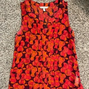 Banana Republic Multicolor Block Soft Sheer Sleeveless Blouse. XS.